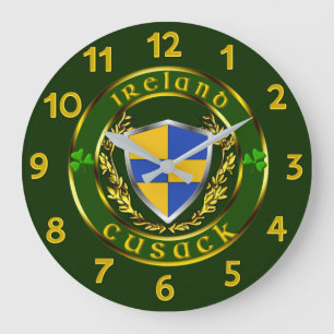 Cusack Irish Shield Stor Klocka