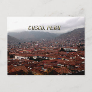 Cusco City Skyline Peru Vykort