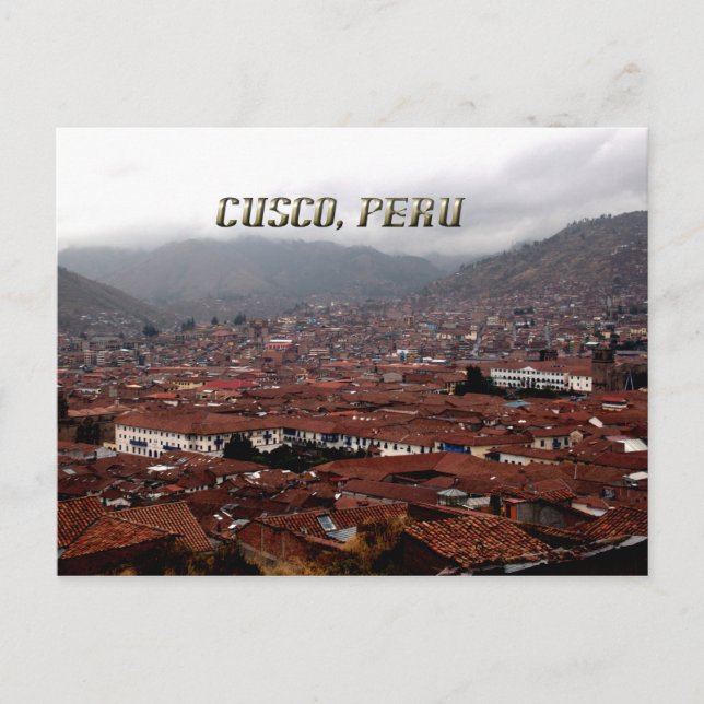 Cusco City Skyline Peru Vykort (Framsida)