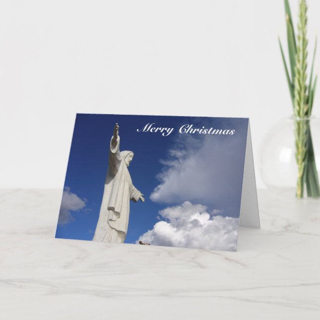 cusco julafton statue helgkort (Framsida)