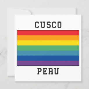 Cusco, Peru-Flagga Inbjudningar