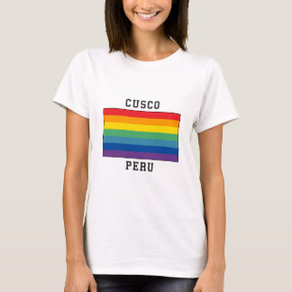 Cusco Peru flagga T Shirt