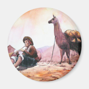 Cusco Peru Llamabild Magnet