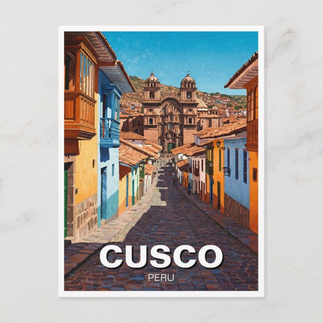 Cusco Peru Resa Vykort (Framsida)