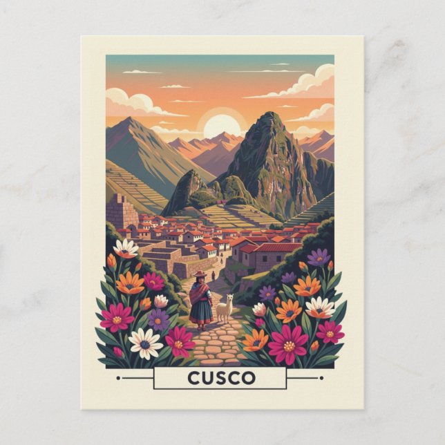 Cusco Peru Travel Vykort (Framsida)