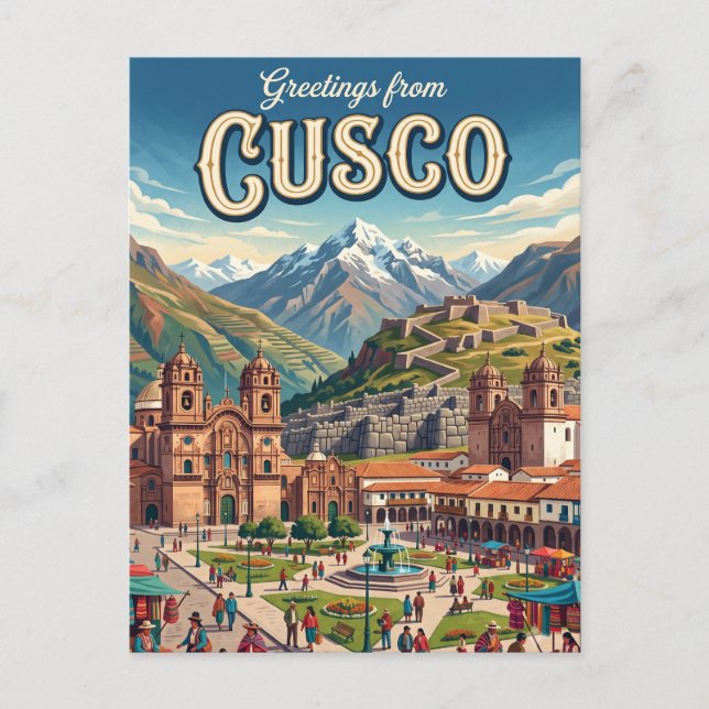 Cusco Peru Vykort (Framsida)