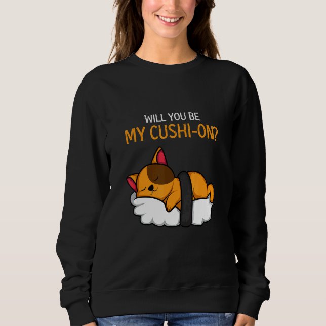 Cushi på lingy och sötsaker t shirt (Framsida)