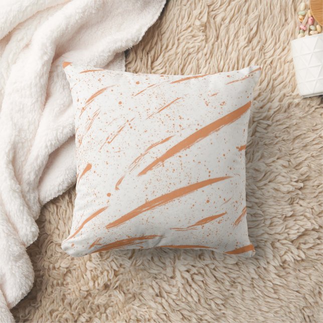 Cushion 40,6 x 40,6 cm - Orange Stripes Kudde (Filt)