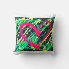 Cushion Abstrakt Art Heart Kudde