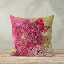 Cushion för Blommigt av magentans Abstrakt
