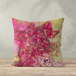 Cushion för Blommigt av magentans Abstrakt Kudde