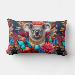 Cushion Koala Bear Australian Native Blommigt Desi Lumbarkudde