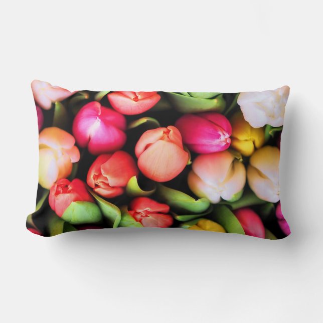 Cushion:riktiga sommarblommor lumbarkudde (Framsida)