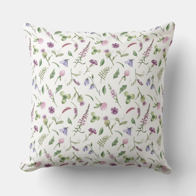Cushion - Vild Flowers i Vår Kudde (Framsida)