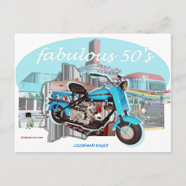 Cushman_Eagle_Blue Vykort (Framsida)