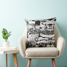 Cusion Pillow Funky Dancing Man Mönster Artwork