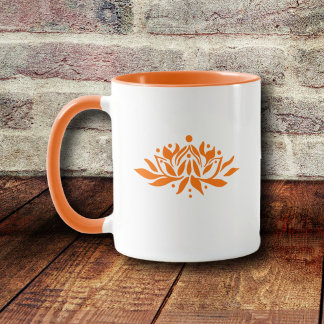 Cusomizable Flaming Lotus Flower Mugg