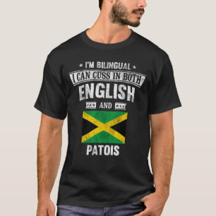 Cuss på både engelska och Patois Funny Jamaica Fla T Shirt