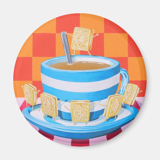 Custard Cream Tea Magnet (Framsidan)
