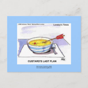 Custards Sista Flan Roliga Tecknade Postkort Vykort