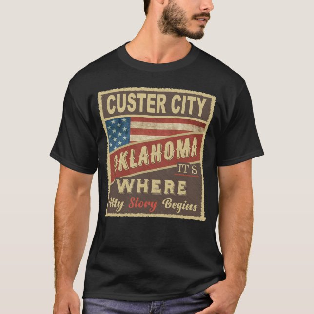 CUSTER CITY, det är där min historia börjar T Shirt (Framsida)