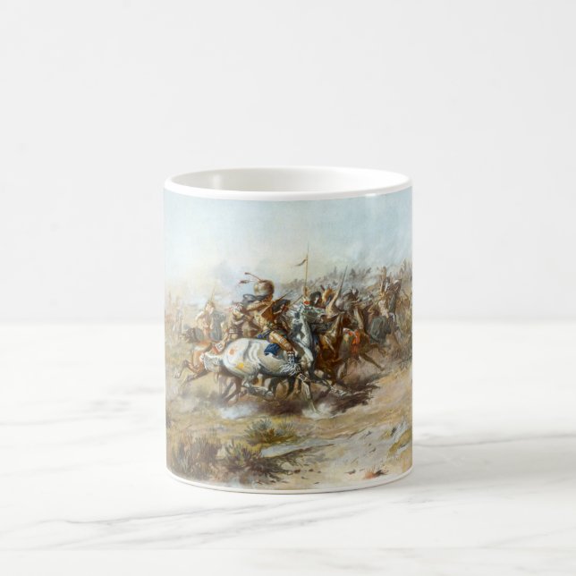 Custer Fight Battle Charles Marion Russell Kaffemugg (Center)