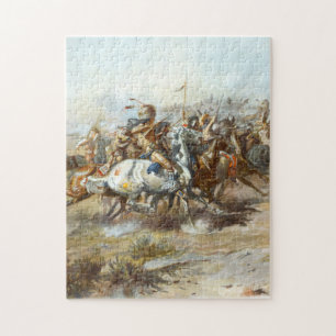 Custer Fight Battle Charles Marion Russell Pussel