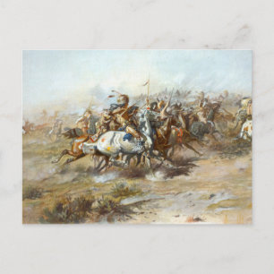 Custer Fight Battle Charles Marion Russell Vykort
