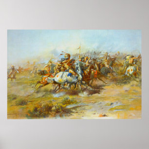 Custer Fight Charles Marion Russell 1903 Poster