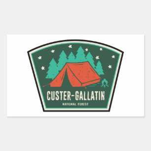Custer-Gallatin National Forest Camping Rektangulärt Klistermärke