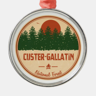Custer-Gallatin National Forest Julgransprydnad Metall