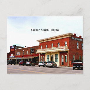 Custer, South Dakota, märkt foto Vykort