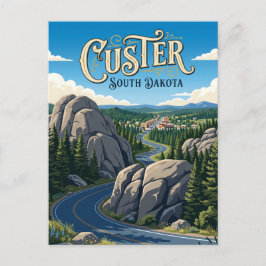 Custer South Dakota Vykort