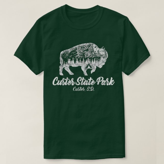 Custer State Park for Bison Älskare South Dakota T Shirt (Design framsida)