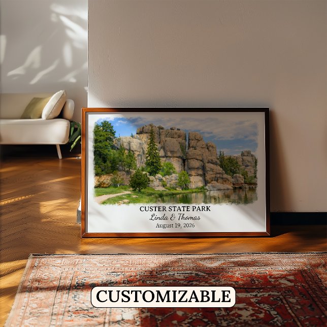 Custer State Park South Dakota Affisch, Akvarell Poster (Skapare uppladdad)