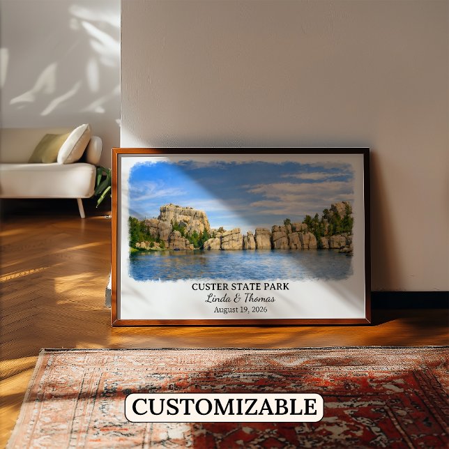 Custer State Park South Dakota Affisch, Akvarell Poster (Skapare uppladdad)