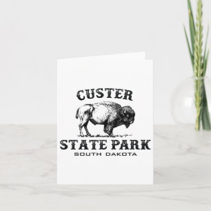 Custer State Park South Dakota American Bison Souv Kort