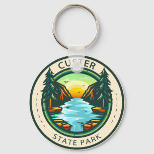 Custer State Park South Dakota Badge Nyckelring