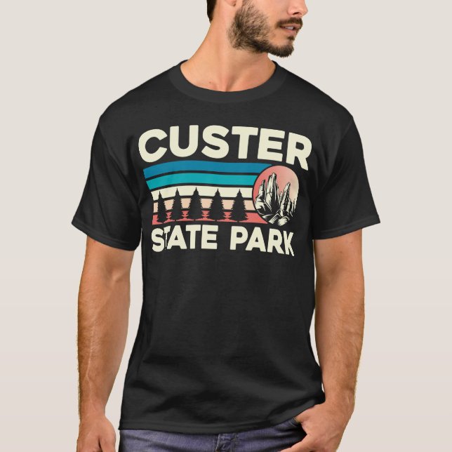 Custer State Park South Dakota Bison Älskare T Shirt (Framsida)