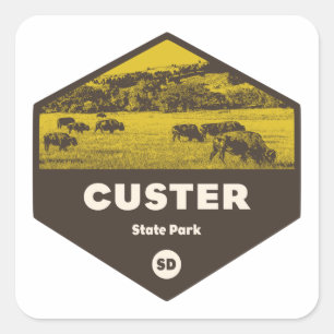 Custer State Park South Dakota Fyrkantigt Klistermärke