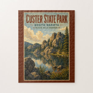 Custer State Park South Dakota Illustration Resa Pussel