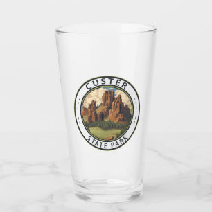 Custer State Park South Dakota Travel Art Vintage Glaskopp