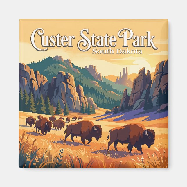 Custer State Park USA Magnet (Framsidan)