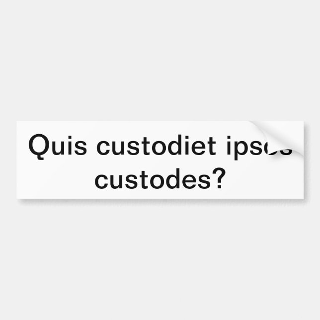 Custodes för Quis custodietipsos? Bildekal (Framsidan)