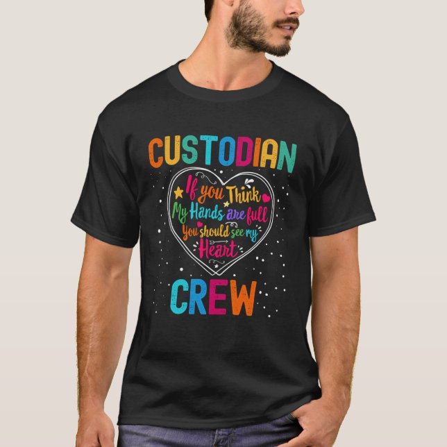 Custodian Crew Appreciation Week Back to School He T Shirt (Framsida)