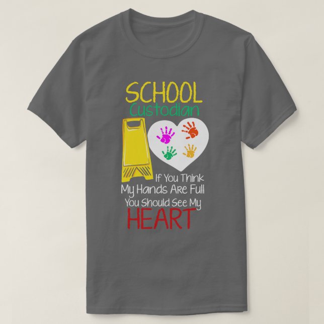 Custodian School Custodian Janitor Funny Household T Shirt (Design framsida)
