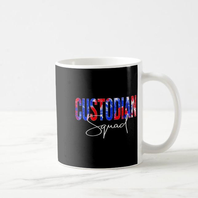 Custodian Squad Tie Dye Back To School Women Appre Kaffemugg (Höger)