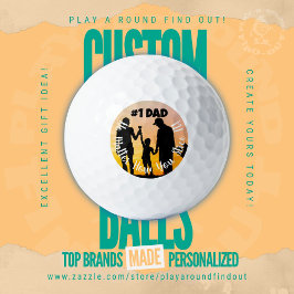 Custom #1 Dad Gift For Fathers Titleist Pro V1