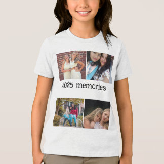 CUSTOM 2025 MEMORIES 4 PHOTO COLLAGE T SHIRT