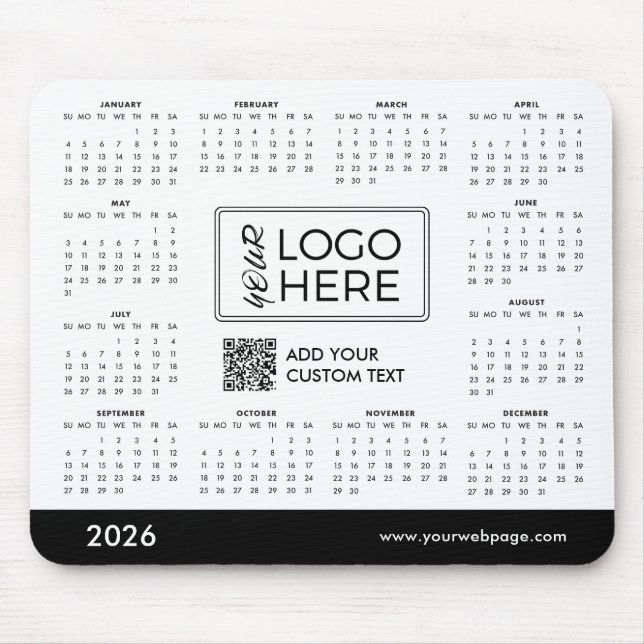 Custom 2026 Calendar Business Logo Musmatta (Framsidan)
